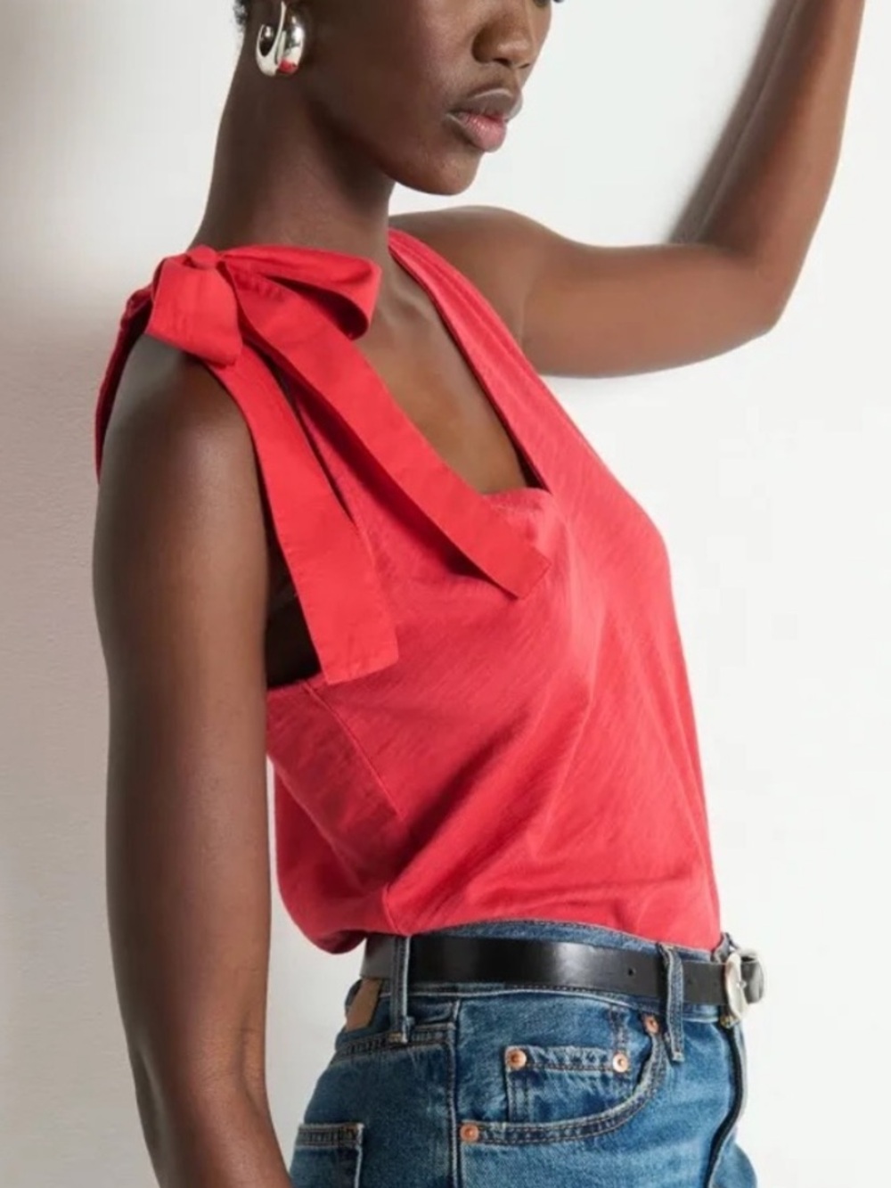 Nation LA $128 Heartbreak Red Danielle  Tank‎ Top Size S